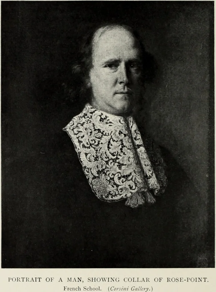 An illustration from Old lace : a handbook for collectors; an account of the different styles of lace, their history, characteristics & manufacture, 1908, leaf 85