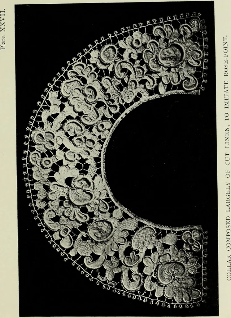 An illustration from Old lace : a handbook for collectors; an account of the different styles of lace, their history, characteristics & manufacture, 1908, leaf 90