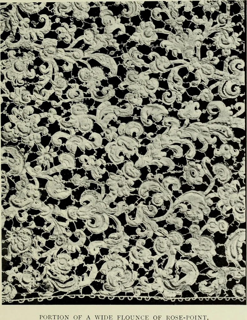 An illustration from Old lace : a handbook for collectors; an account of the different styles of lace, their history, characteristics & manufacture, 1908, leaf 92