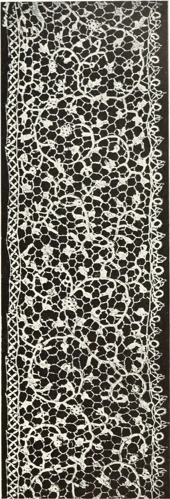 An illustration from Old lace, a handbook for collectors; an account of the different styles of lace, their history, characteristics & manufacture, 1909, leaf 108