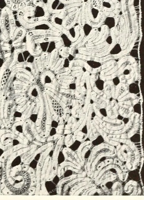 An illustration from Old lace, a handbook for collectors; an account of the different styles of lace, their history, characteristics & manufacture, 1909, leaf 118