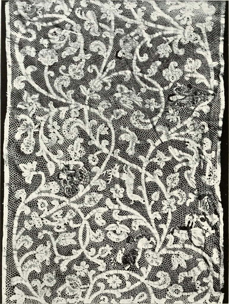 An illustration from Old lace, a handbook for collectors; an account of the different styles of lace, their history, characteristics & manufacture, 1909, leaf 123