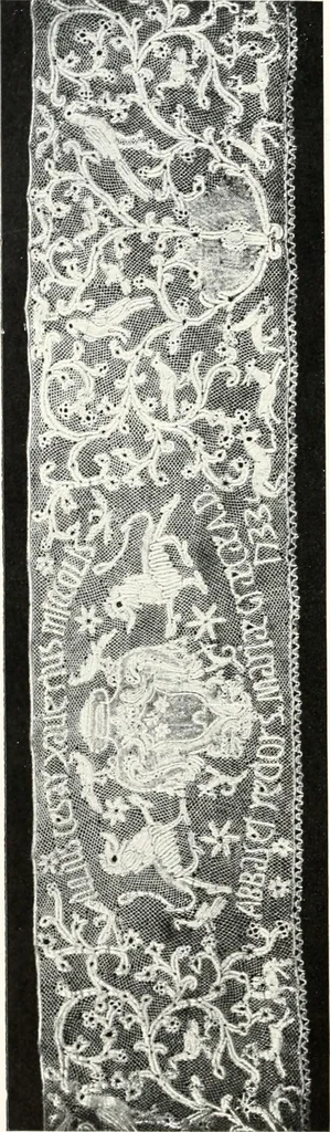 An illustration from Old lace, a handbook for collectors; an account of the different styles of lace, their history, characteristics & manufacture, 1909, leaf 131
