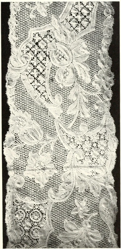 An illustration from Old lace, a handbook for collectors; an account of the different styles of lace, their history, characteristics & manufacture, 1909, leaf 170