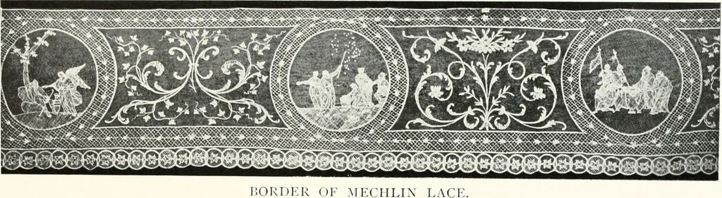 An illustration from Old lace, a handbook for collectors; an account of the different styles of lace, their history, characteristics & manufacture, 1909, leaf 173