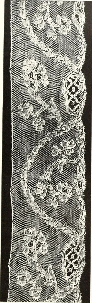 An illustration from Old lace, a handbook for collectors; an account of the different styles of lace, their history, characteristics & manufacture, 1909, leaf 176