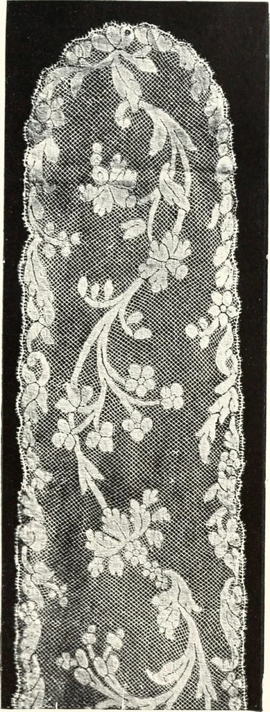 An illustration from Old lace, a handbook for collectors; an account of the different styles of lace, their history, characteristics & manufacture, 1909, leaf 192