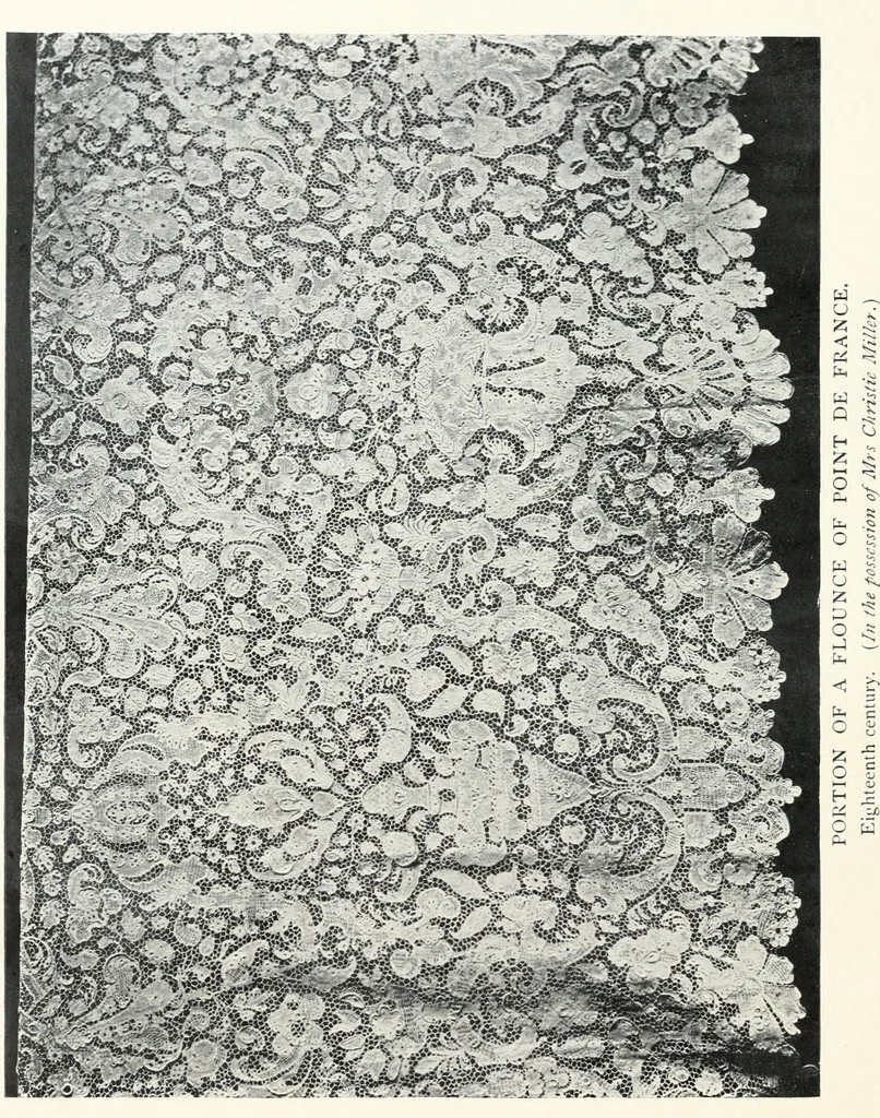 An illustration from Old lace, a handbook for collectors; an account of the different styles of lace, their history, characteristics & manufacture, 1909, leaf 211