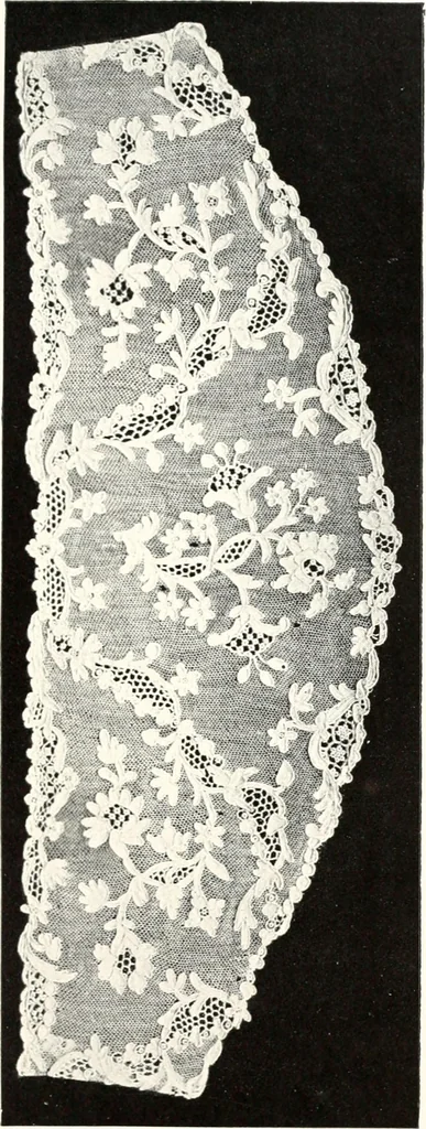 An illustration from Old lace, a handbook for collectors; an account of the different styles of lace, their history, characteristics & manufacture, 1909, leaf 216
