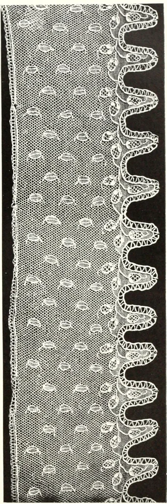 An illustration from Old lace, a handbook for collectors; an account of the different styles of lace, their history, characteristics & manufacture, 1909, leaf 224