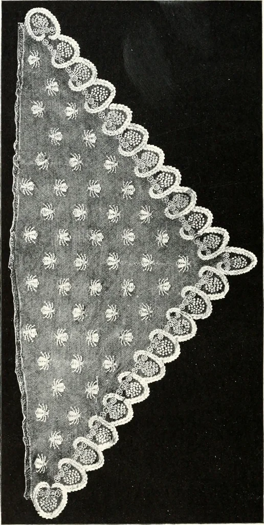 An illustration from Old lace, a handbook for collectors; an account of the different styles of lace, their history, characteristics & manufacture, 1909, leaf 231