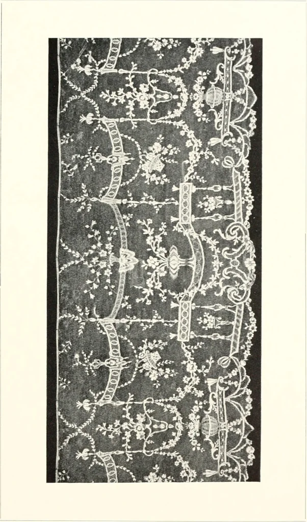 An illustration from Old lace, a handbook for collectors; an account of the different styles of lace, their history, characteristics & manufacture, 1909, leaf 238