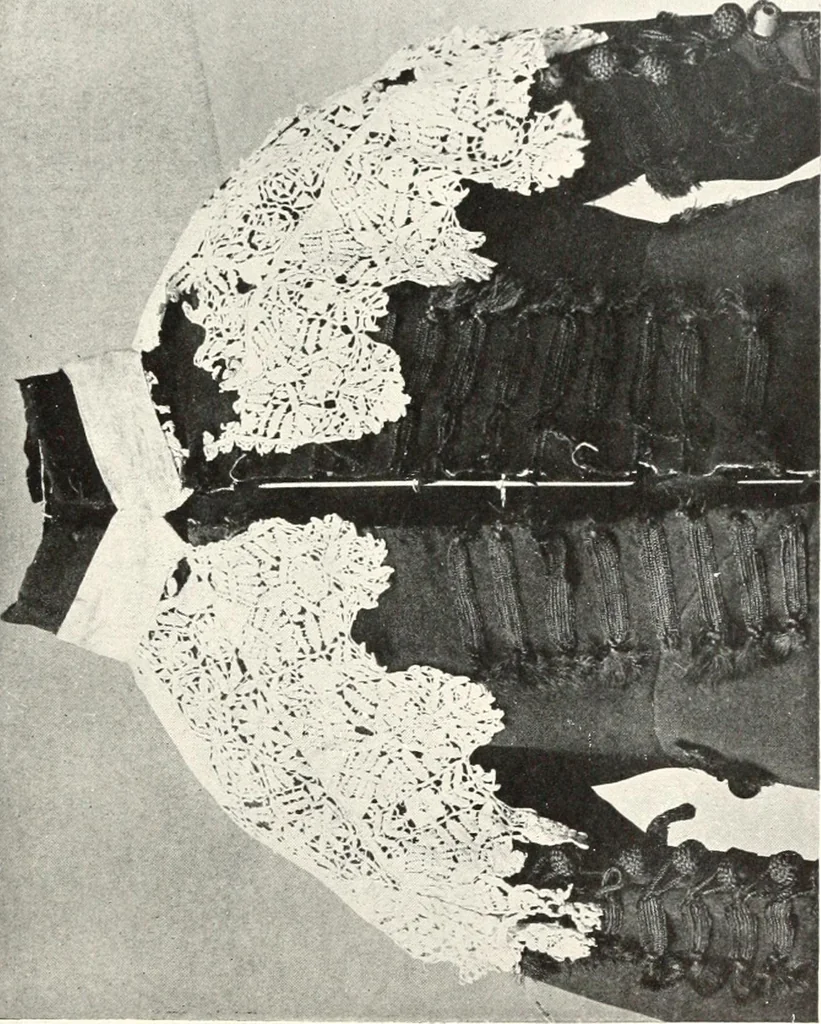 An illustration from Old lace, a handbook for collectors; an account of the different styles of lace, their history, characteristics & manufacture, 1909, leaf 262