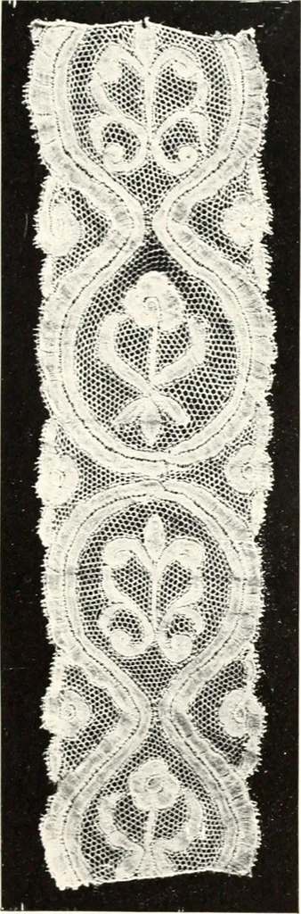 An illustration from Old lace, a handbook for collectors; an account of the different styles of lace, their history, characteristics & manufacture, 1909, leaf 280