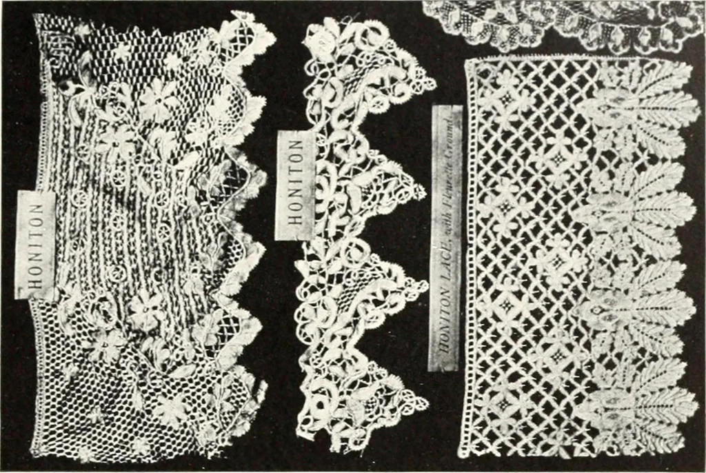 An illustration from Old lace, a handbook for collectors; an account of the different styles of lace, their history, characteristics & manufacture, 1909, leaf 284
