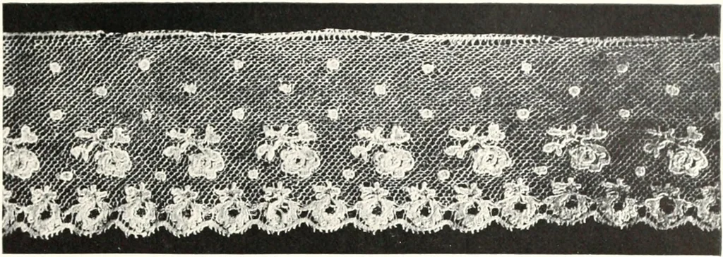 An illustration from Old lace, a handbook for collectors; an account of the different styles of lace, their history, characteristics & manufacture, 1909, leaf 298