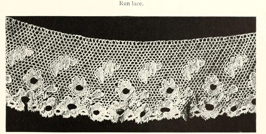 An illustration from Old lace, a handbook for collectors; an account of the different styles of lace, their history, characteristics & manufacture, 1909, leaf 298
