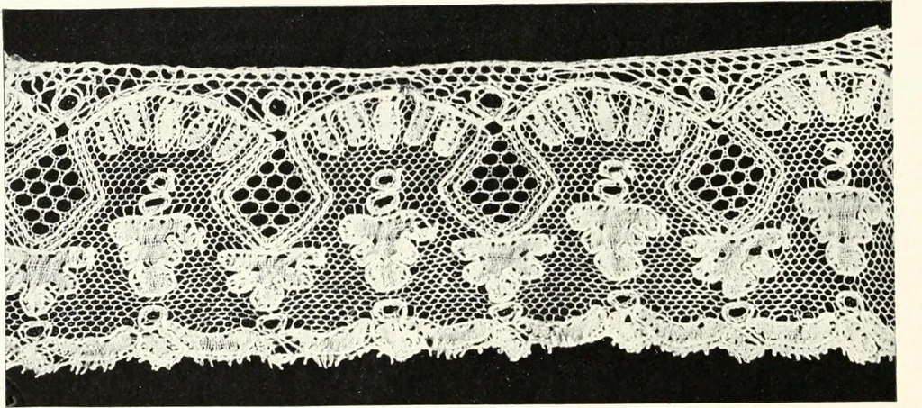 An illustration from Old lace, a handbook for collectors; an account of the different styles of lace, their history, characteristics & manufacture, 1909, leaf 301