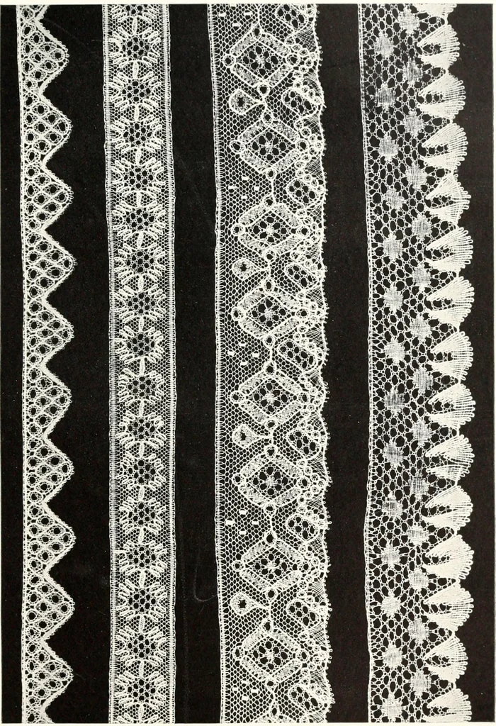 An illustration from Old lace, a handbook for collectors; an account of the different styles of lace, their history, characteristics & manufacture, 1909, leaf 304