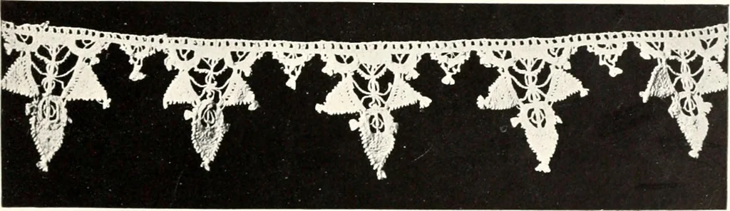 An illustration from Old lace, a handbook for collectors; an account of the different styles of lace, their history, characteristics & manufacture, 1909, leaf 32