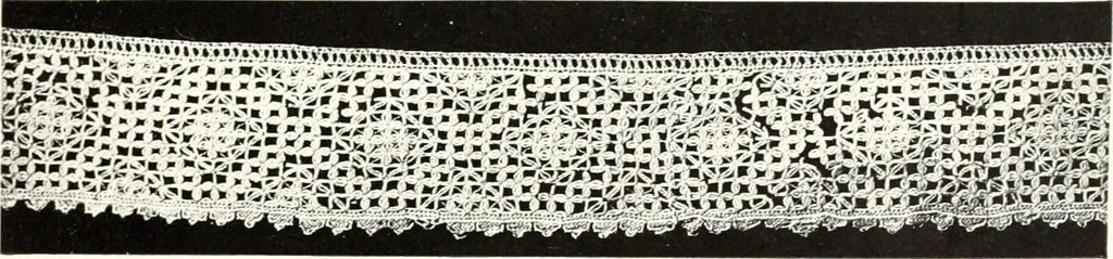 An illustration from Old lace, a handbook for collectors; an account of the different styles of lace, their history, characteristics & manufacture, 1909, leaf 32