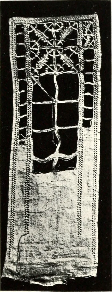 An illustration from Old lace, a handbook for collectors; an account of the different styles of lace, their history, characteristics & manufacture, 1909, leaf 48