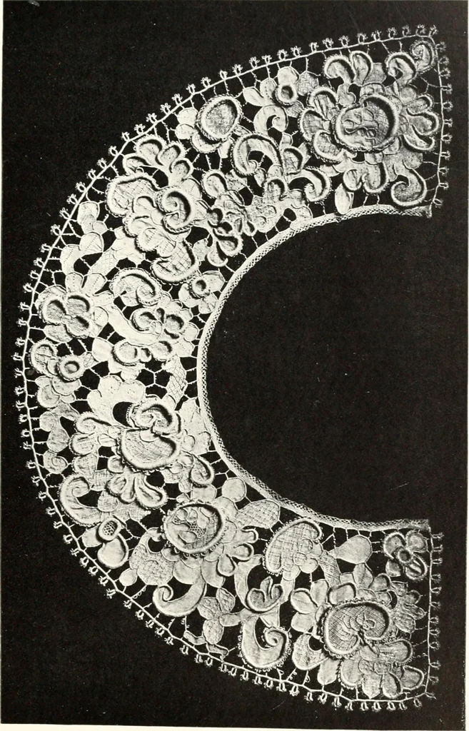 An illustration from Old lace, a handbook for collectors; an account of the different styles of lace, their history, characteristics & manufacture, 1909, leaf 90