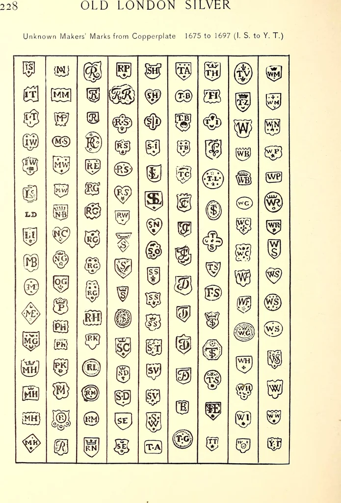 An illustration from Old London silver, its history, its makers and its marks, 1903, leaf 275