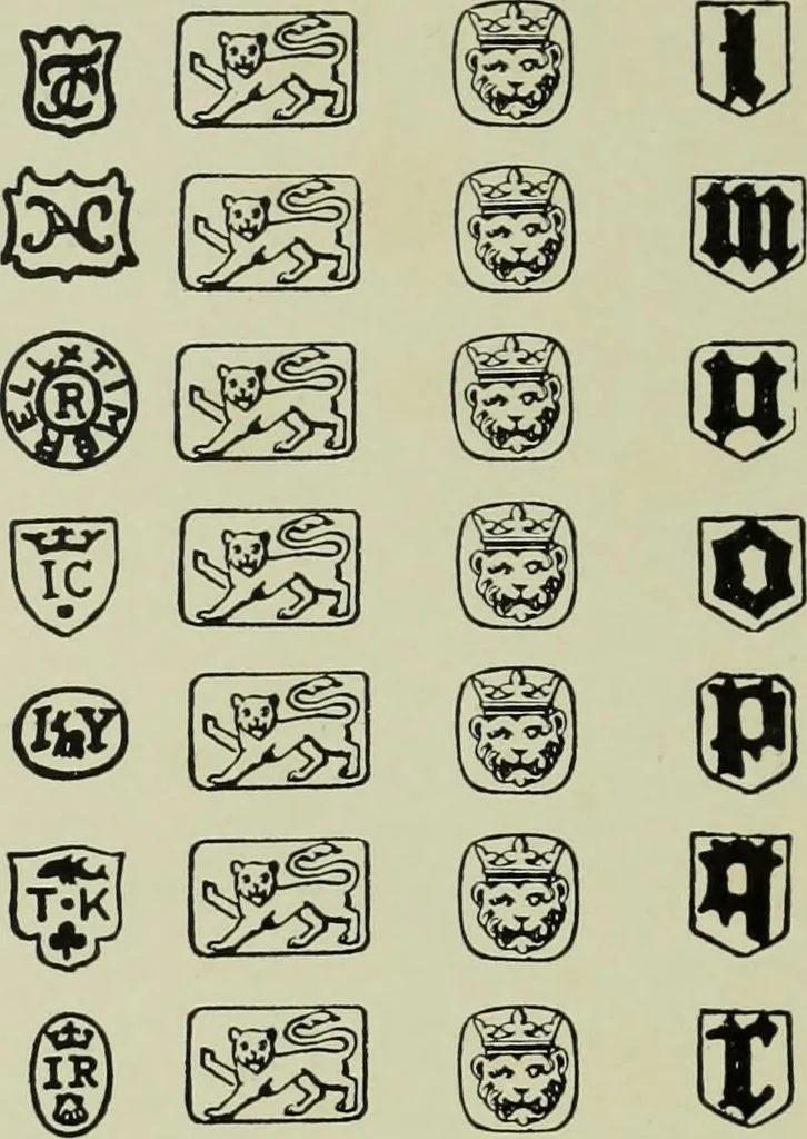 An illustration from Old London silver, its history, its makers and its marks, 1903, leaf 421