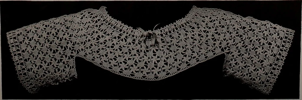 An illustration from Old and new designs in crochet work : yokes & collars, 1900, leaf 14