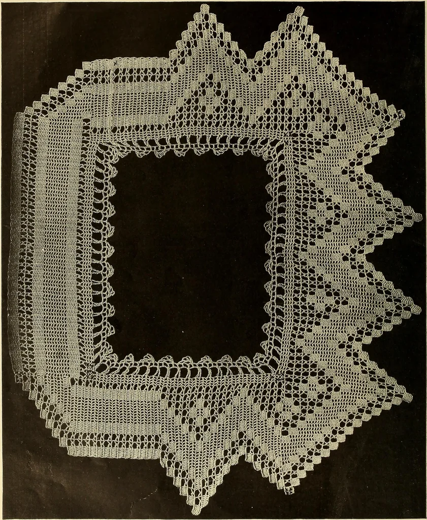 An illustration from Old and new designs in crochet work : yokes & collars, 1900, leaf 15