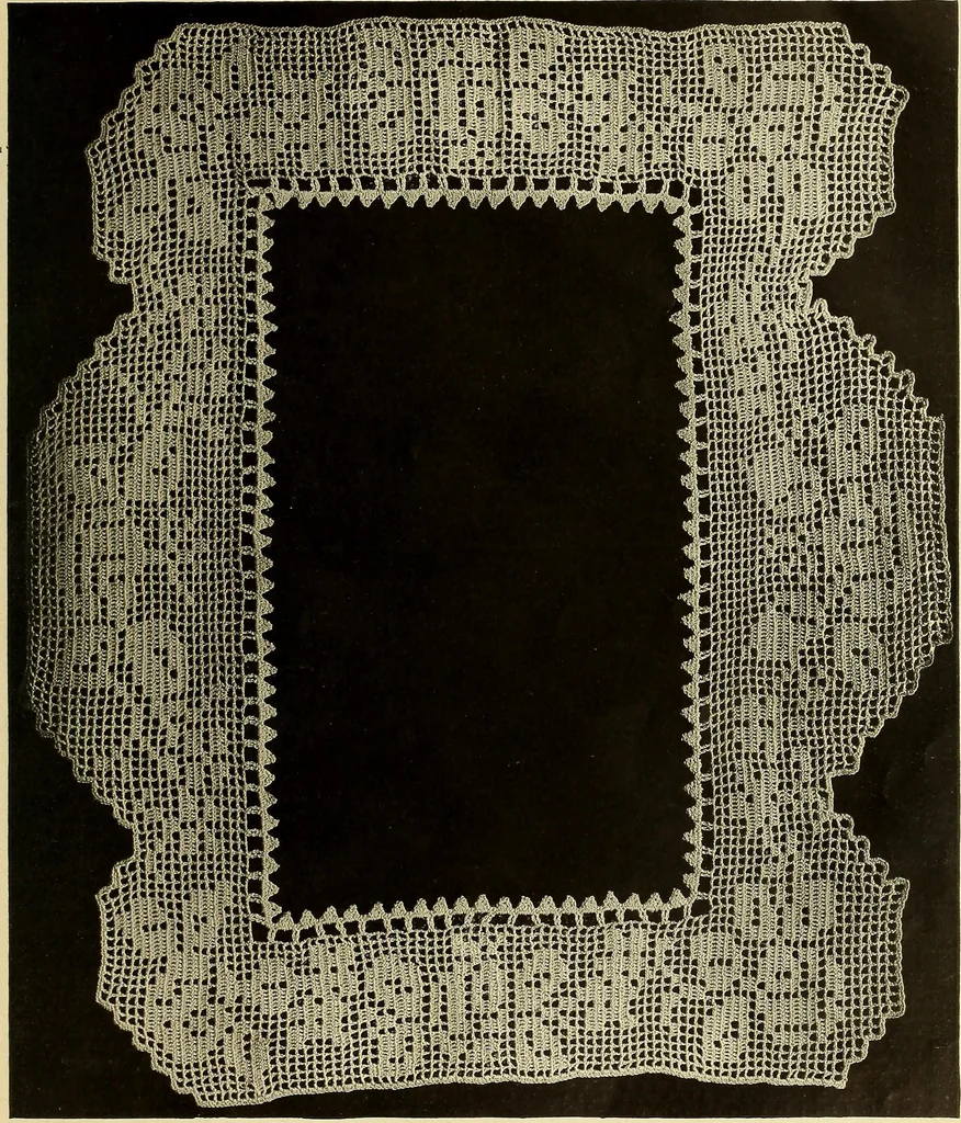 An illustration from Old and new designs in crochet work : yokes & collars, 1900, leaf 16