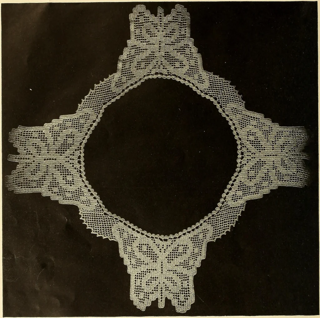 An illustration from Old and new designs in crochet work : yokes & collars, 1900, leaf 17