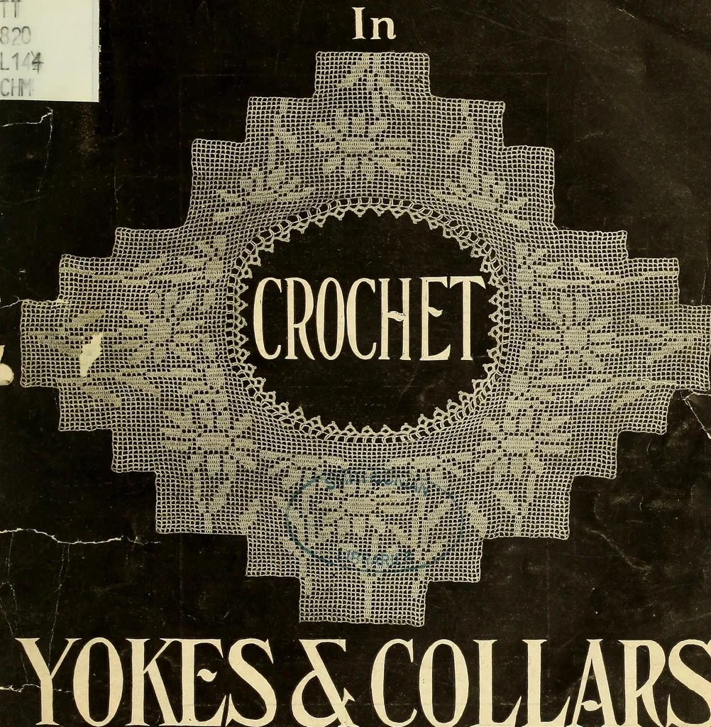 An illustration from Old and new designs in crochet work : yokes & collars, 1900, leaf 4