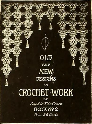 An illustration from Old and new designs in crochet work : yokes & collars, 1900, leaf 5
