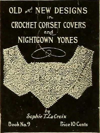 An illustration from Old and new designs in crochet work : yokes & collars, 1900, leaf 5