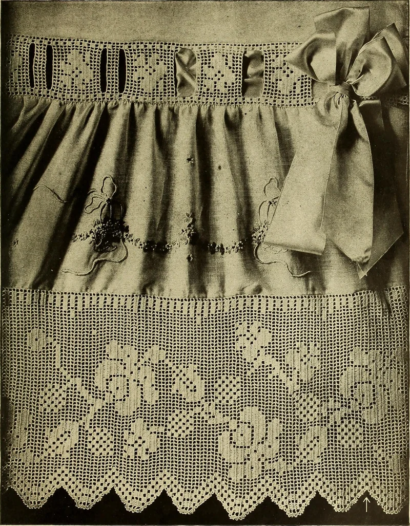 An illustration from Old and new designs in crochet work : yokes & collars, 1900, leaf 8