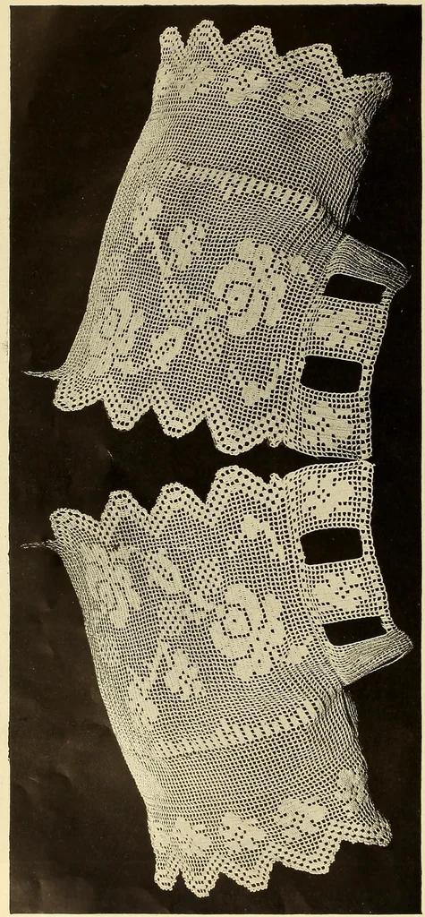 An illustration from Old and new designs in crochet work : yokes & collars, 1900, leaf 9