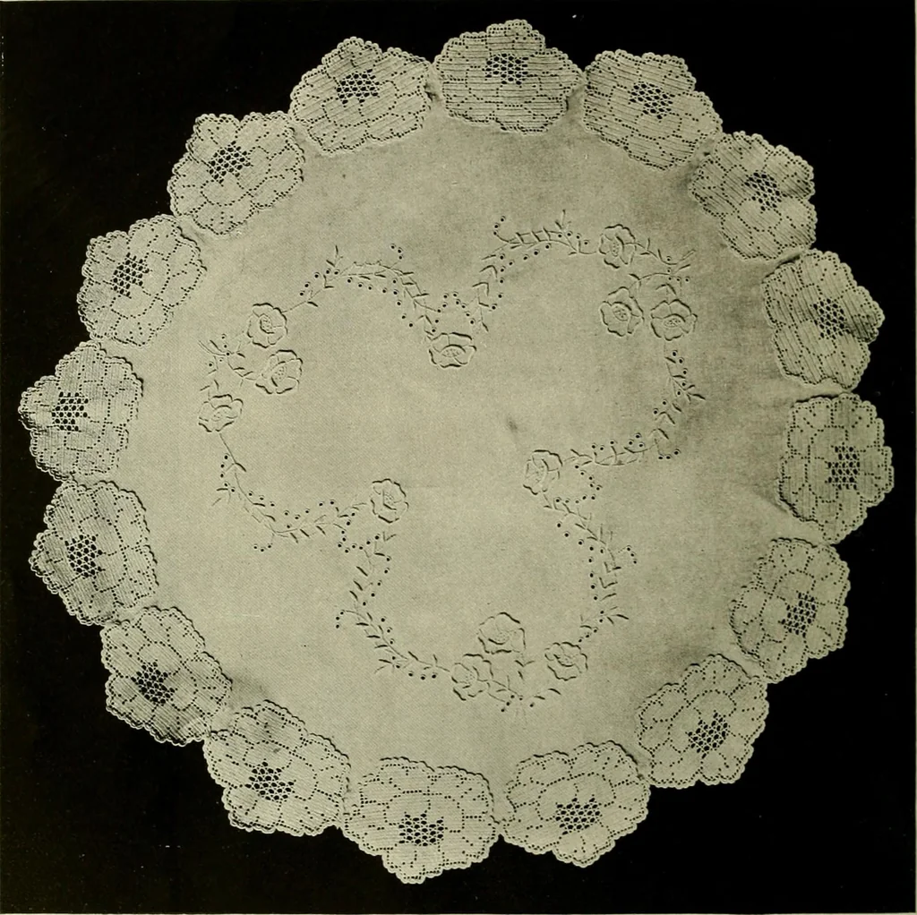 An illustration from Old and new designs in crochet work, 1900, leaf 11
