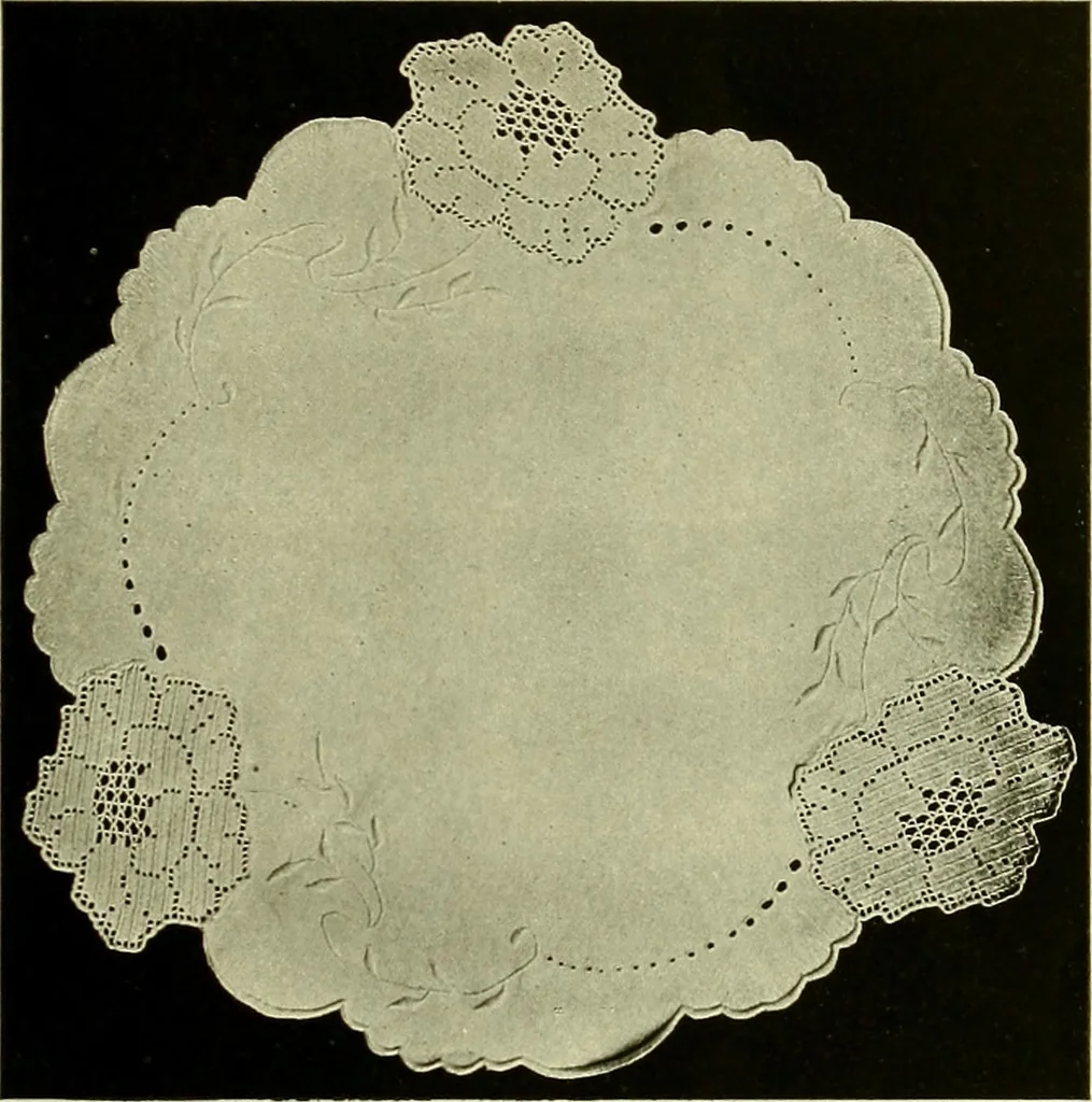 An illustration from Old and new designs in crochet work, 1900, leaf 12