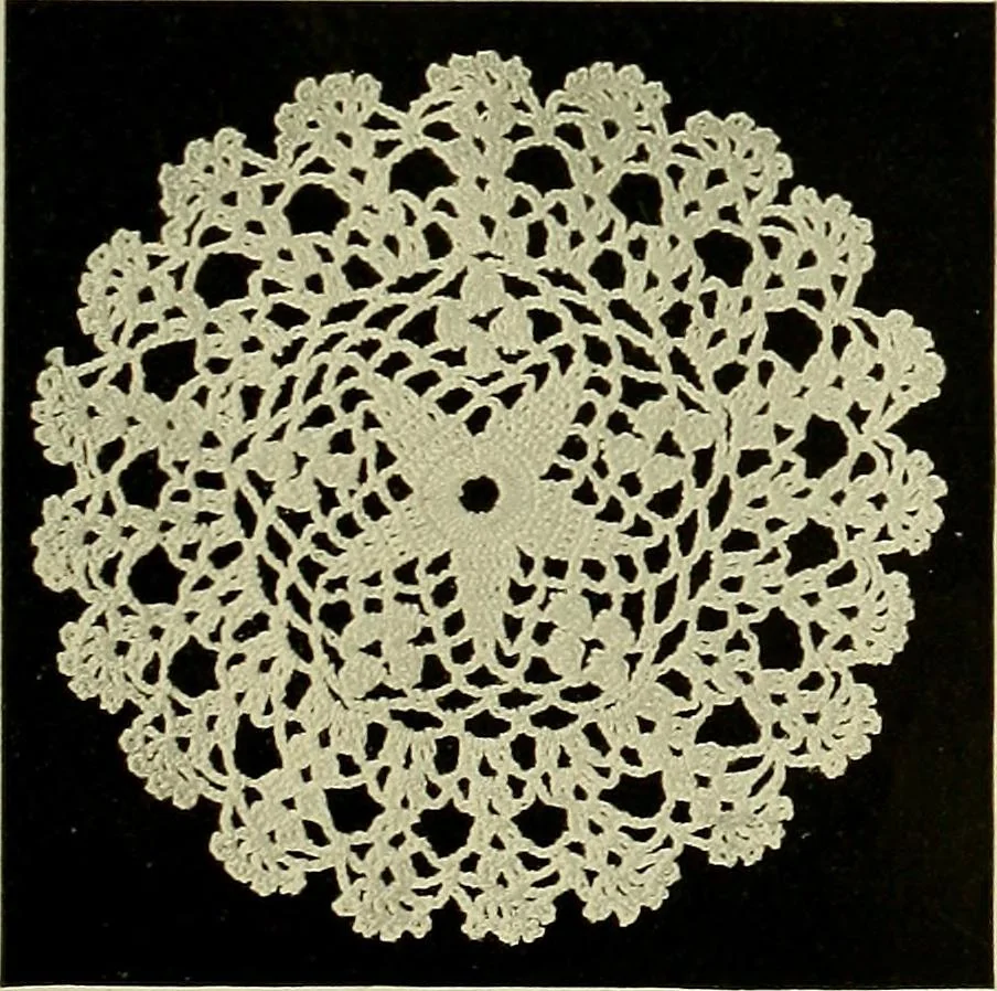 An illustration from Old and new designs in crochet work, 1900, leaf 12