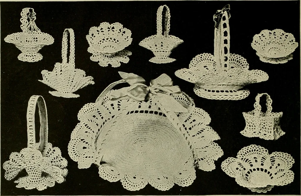 An illustration from Old and new designs in crochet work, 1900, leaf 17