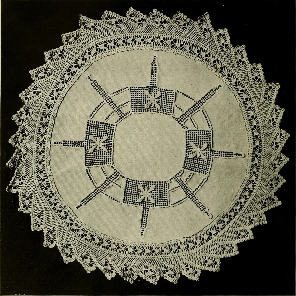 An illustration from Old and new designs in crochet work, 1900, leaf 19
