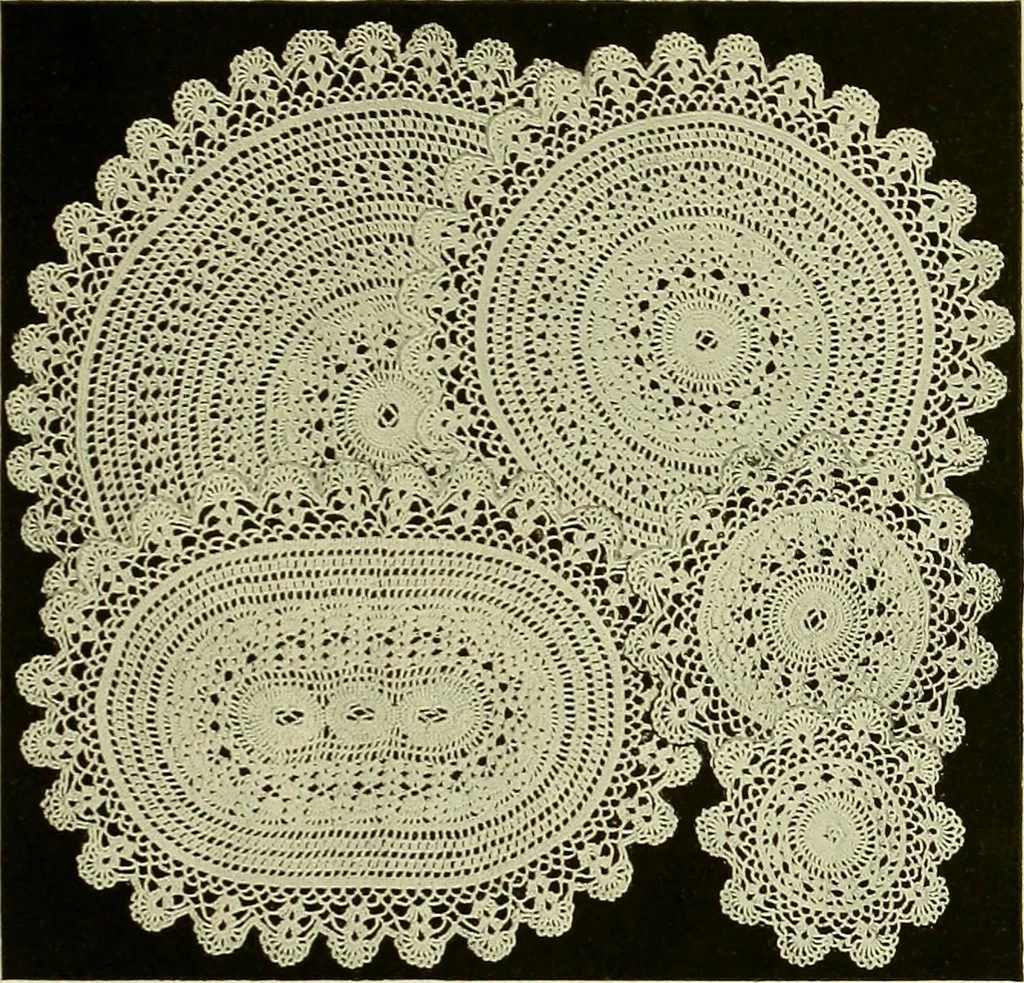 An illustration from Old and new designs in crochet work, 1900, leaf 22