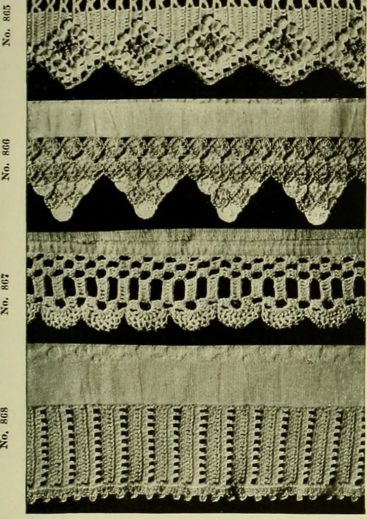 An illustration from Old and new designs in crochet work, 1900, leaf 24