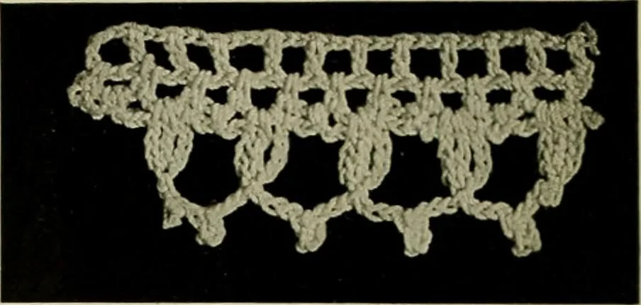 An illustration from Old and new designs in crochet work, 1900, leaf 7