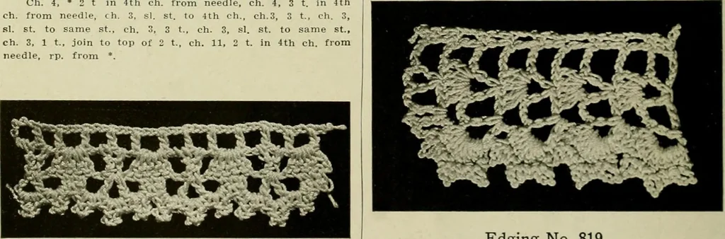 An illustration from Old and new designs in crochet work, 1900, leaf 7