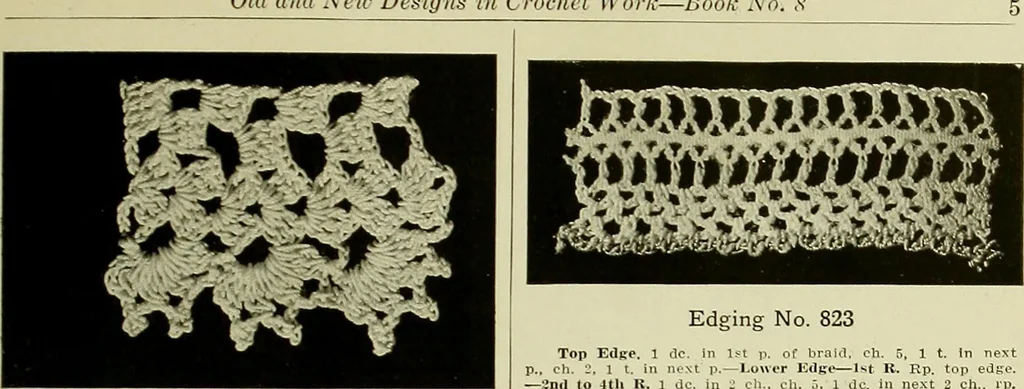 An illustration from Old and new designs in crochet work, 1900, leaf 8