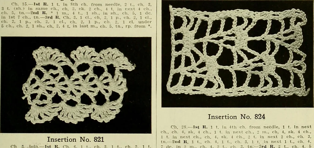 An illustration from Old and new designs in crochet work, 1900, leaf 8