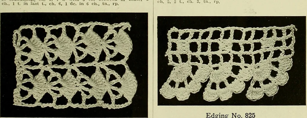An illustration from Old and new designs in crochet work, 1900, leaf 8